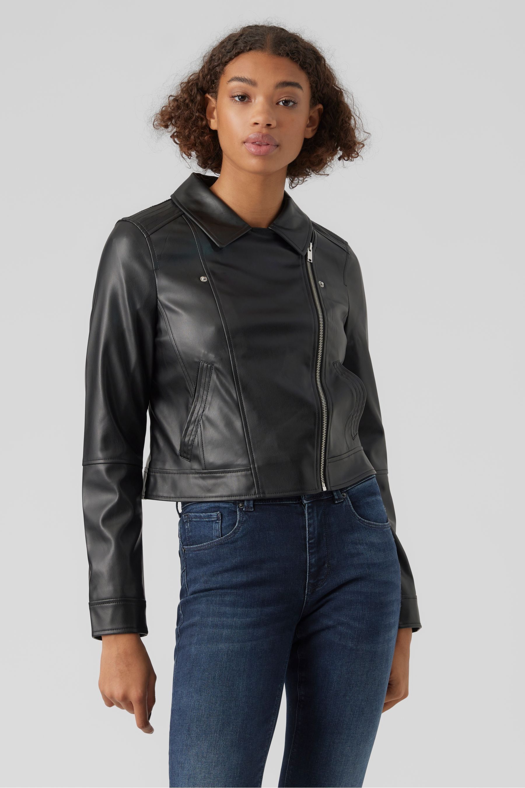 Vero moda short leather jacket top