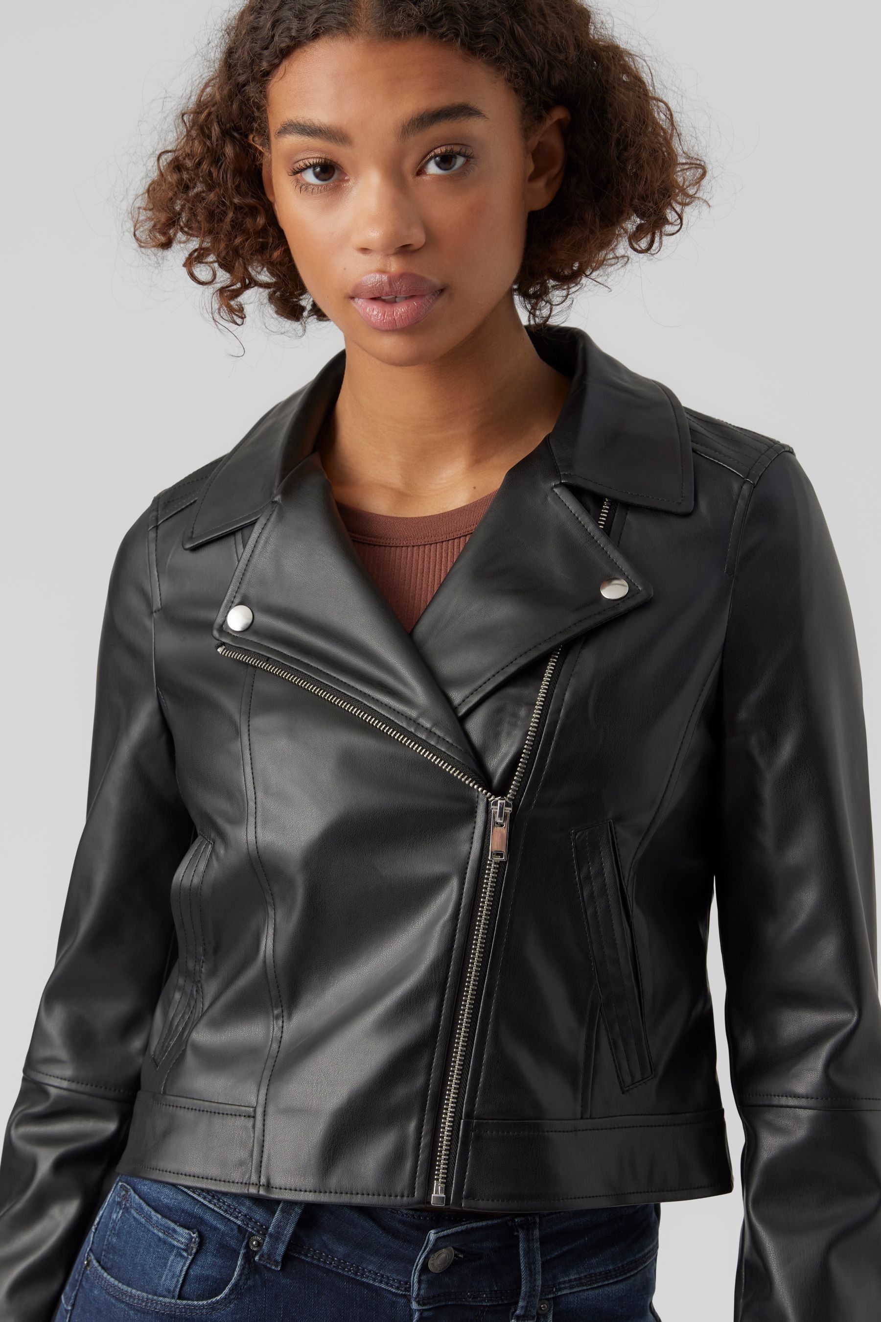 Vero moda short leather jacket top