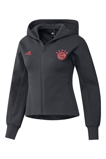 adidas Grey FC Bayern European Anthem Jacket Womens