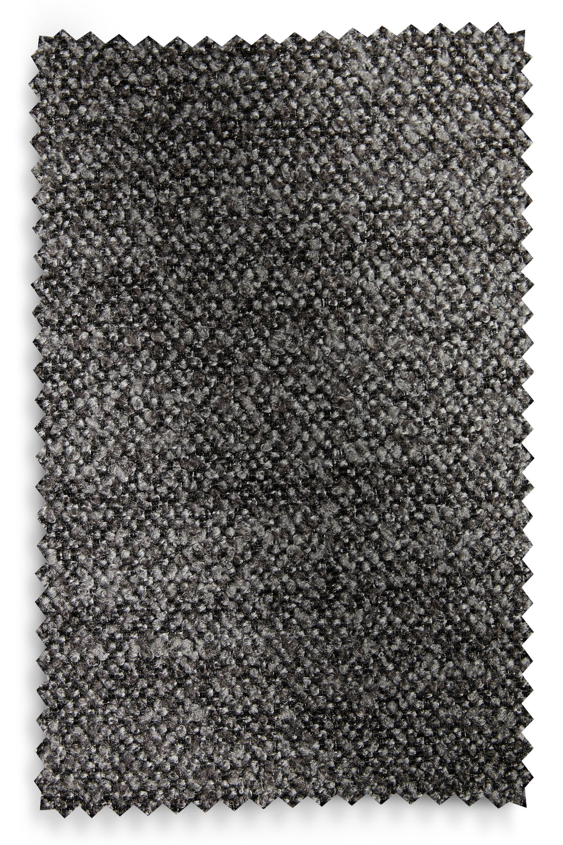 Charcoal Grey Bouclé Textured Lined Curtains - Image 6 of 6