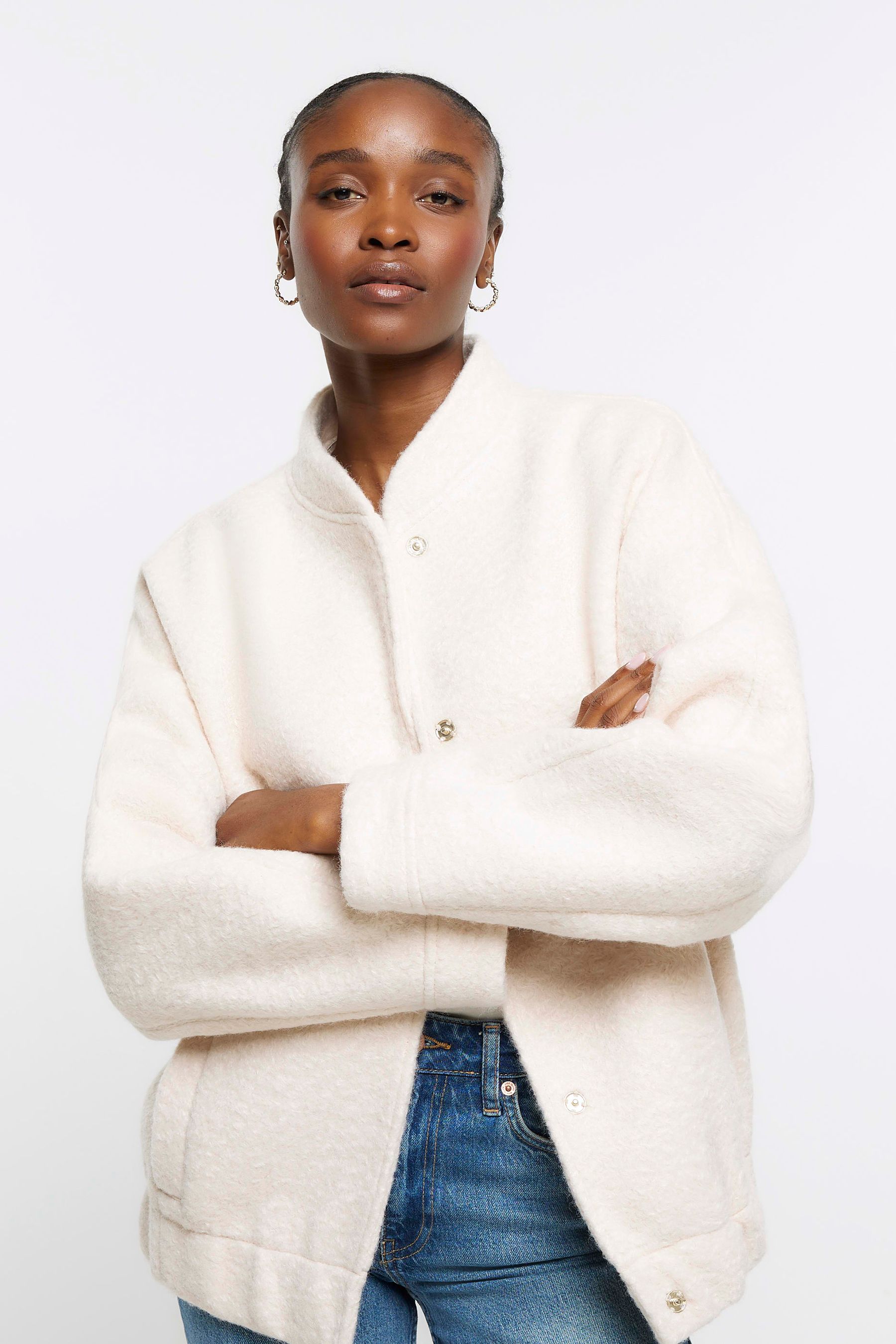 River island cream jacket outlet