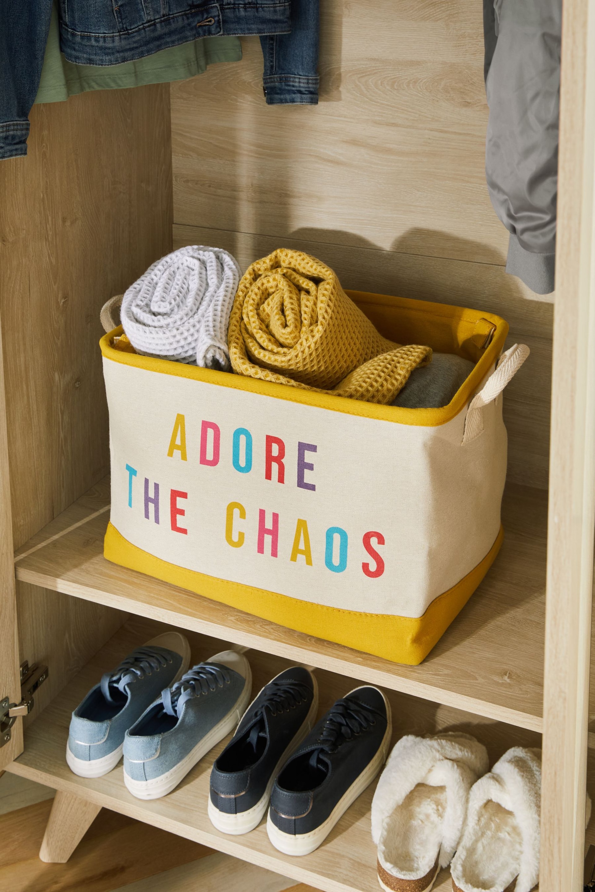 Multi Colour Adore the Chaos Fabric Storage Basket - Image 1 of 6