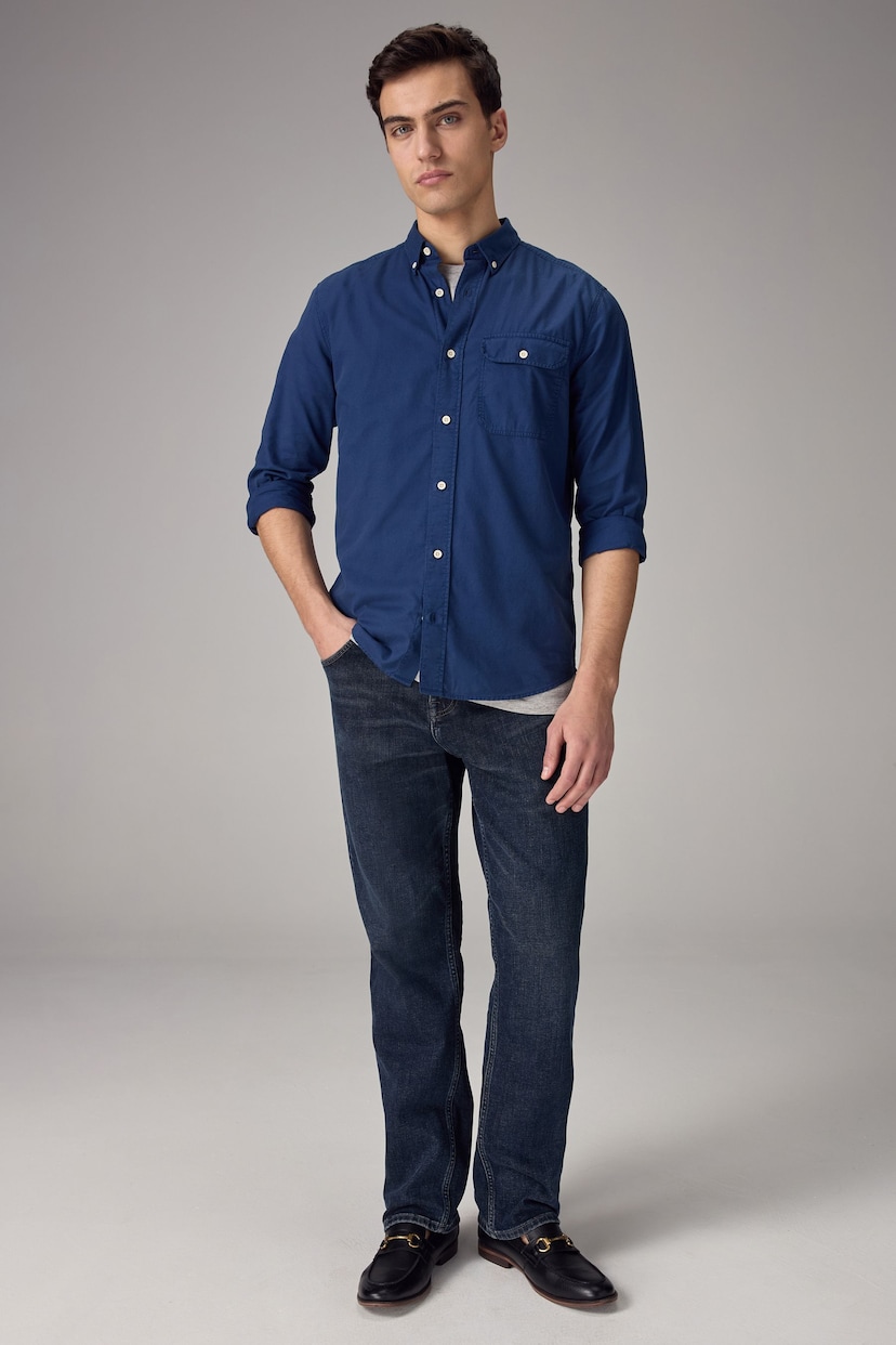 Dark Blue Soft Touch Long Sleeve Shirt - Image 2 of 8