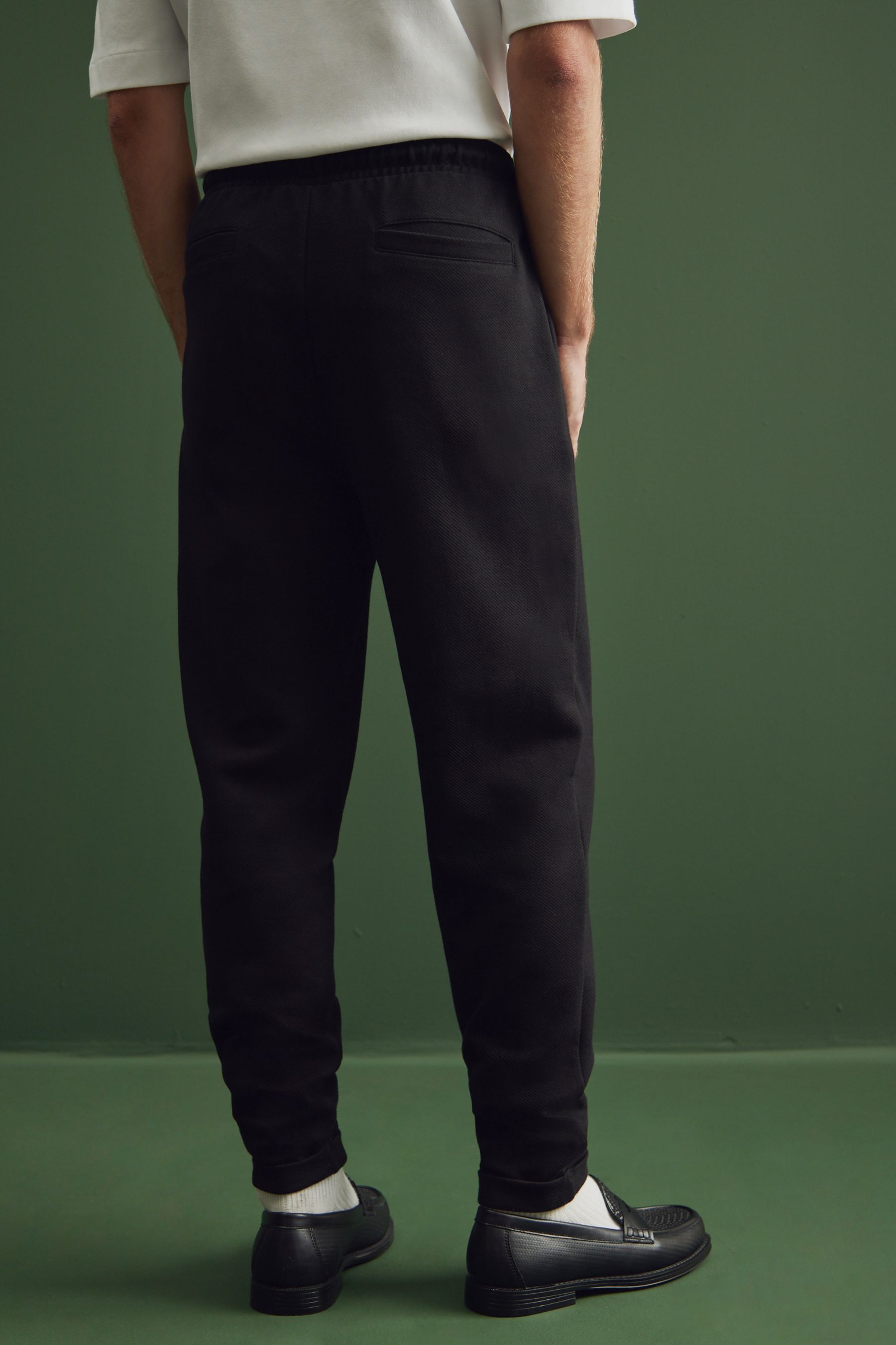 Buy Black Smart Tapered Joggers from the Next UK online shop