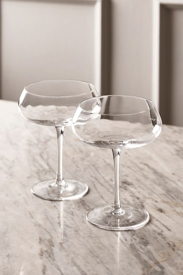 Set of 2 Clear Kya Coupe Glasses