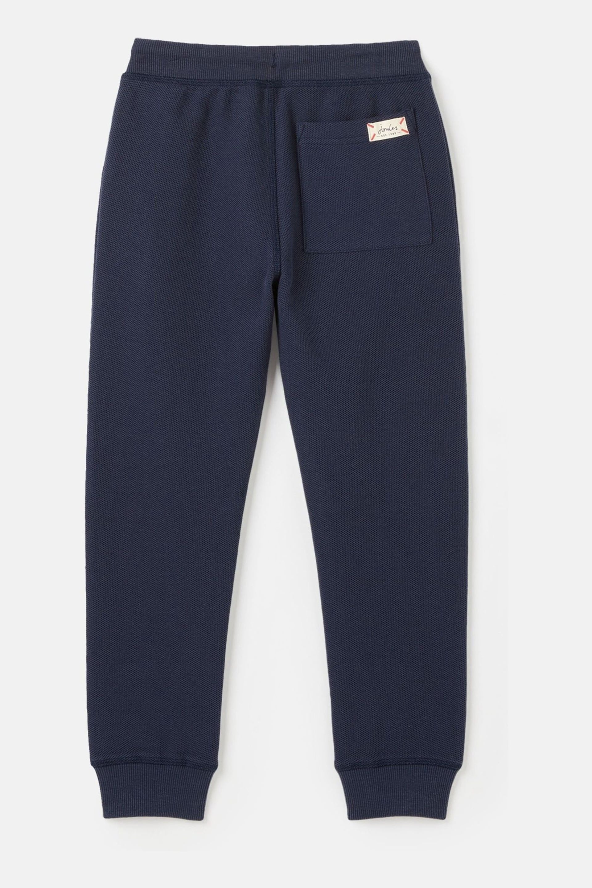 Joules Sid Navy Blue Cotton Joggers - Image 2 of 6