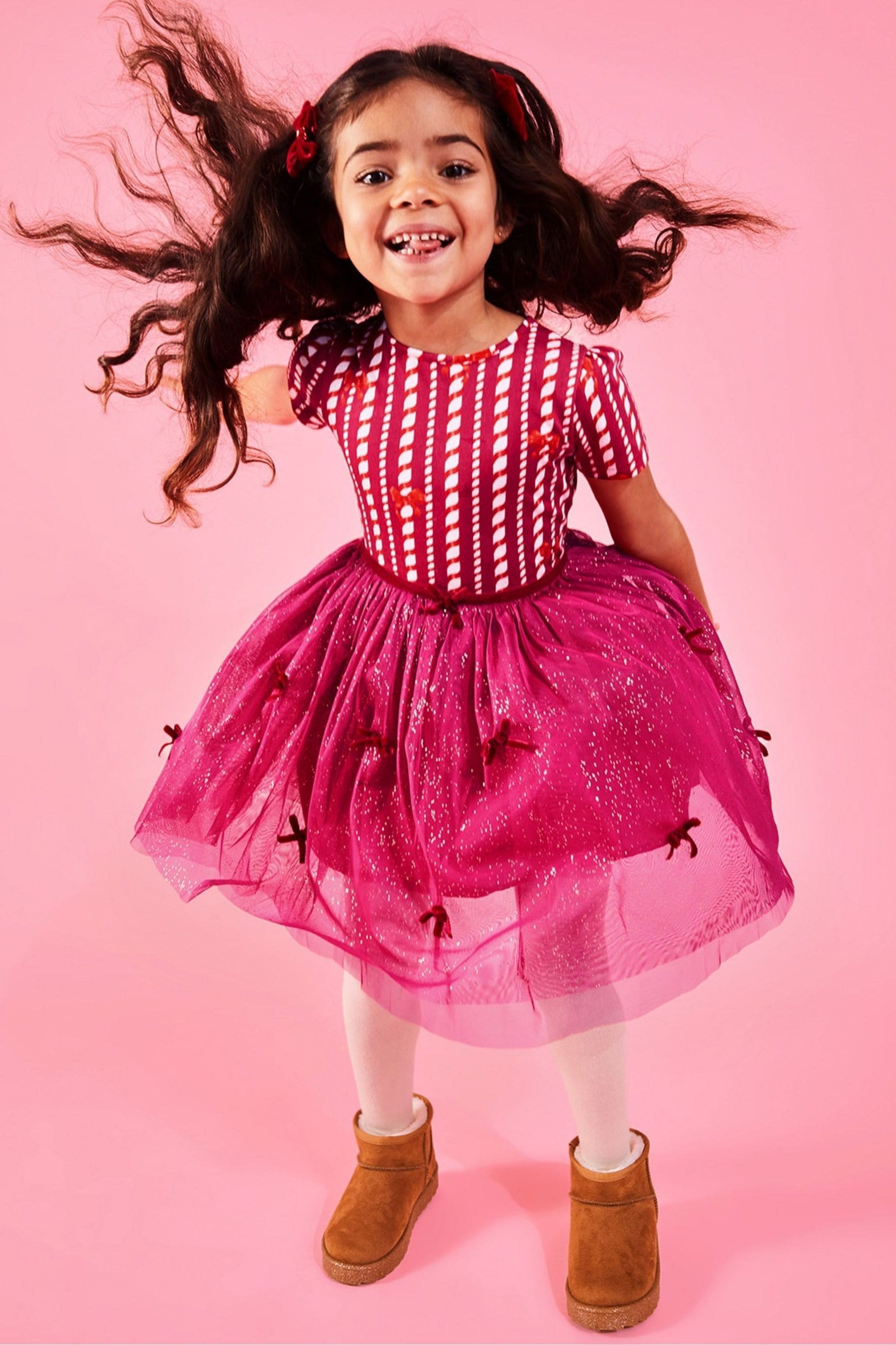Buy Angels By Accessorize Girls Red Candy Cane Party Dress from