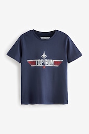 Navy Blue Top Gun Licensed Short Sleeve T-Shirt (3-16yrs) - Image 1 of 3