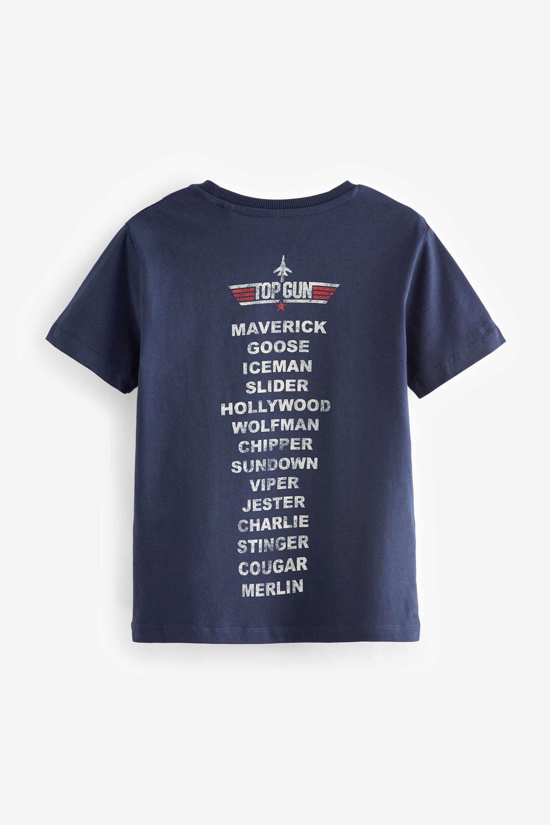 Navy Blue Top Gun Licensed Short Sleeve T-Shirt (3-16yrs) - Image 2 of 3