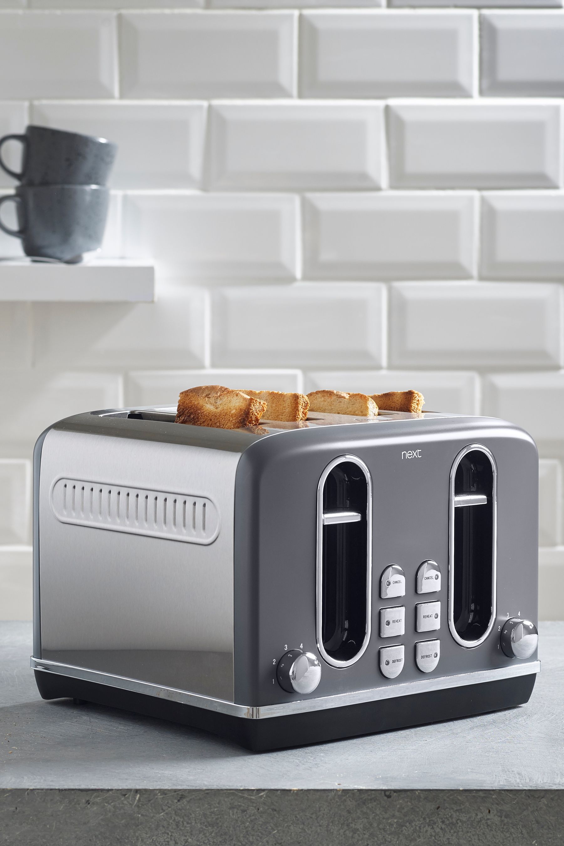 Grey 4 hot sale slice toasters