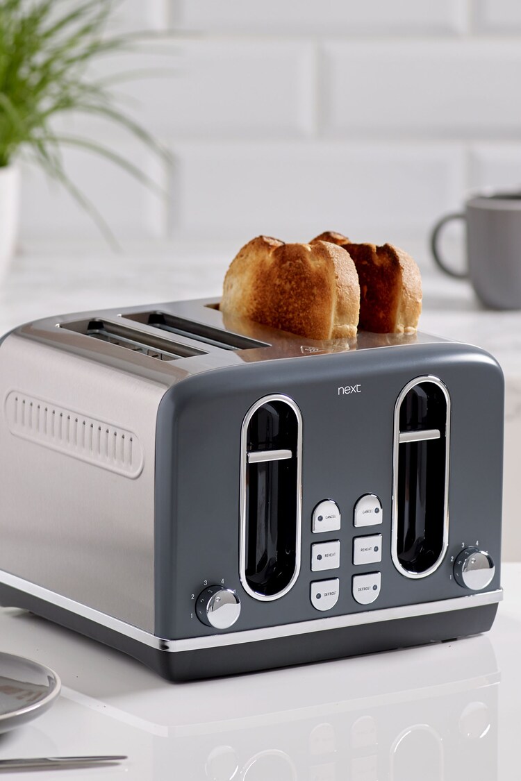 Dark Grey Electric 4 Slice Toaster - Image 1 of 7
