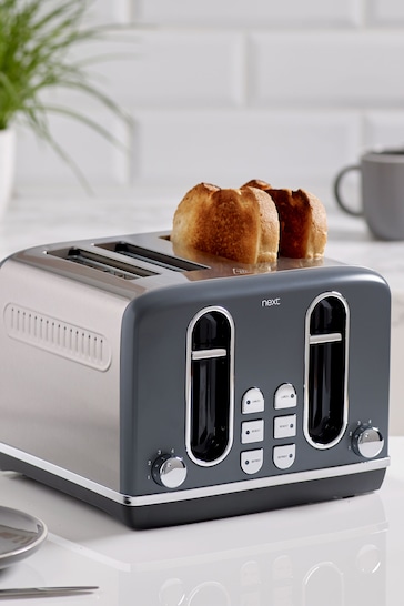Dark Grey Electric 4 Slice Toaster
