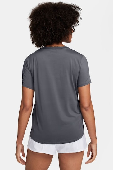 Nike Grey One Classic Dri-FIT Short-Sleeve Fitness T-Shirt