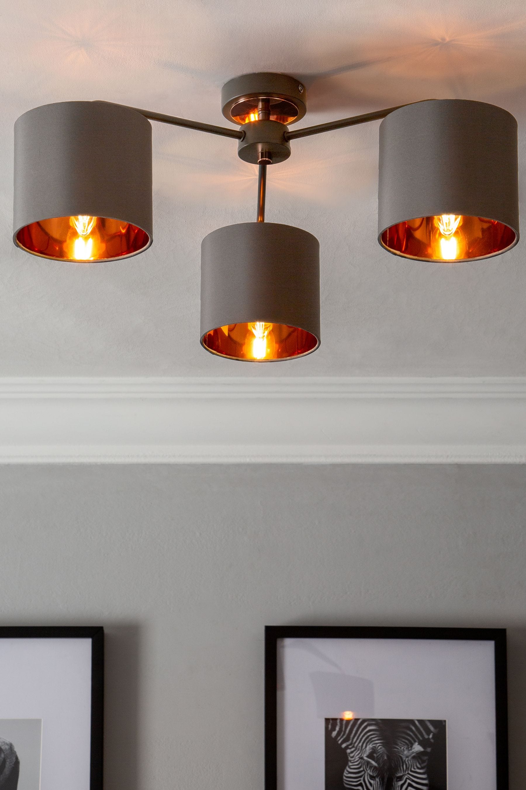 Next grey ceiling outlet lights