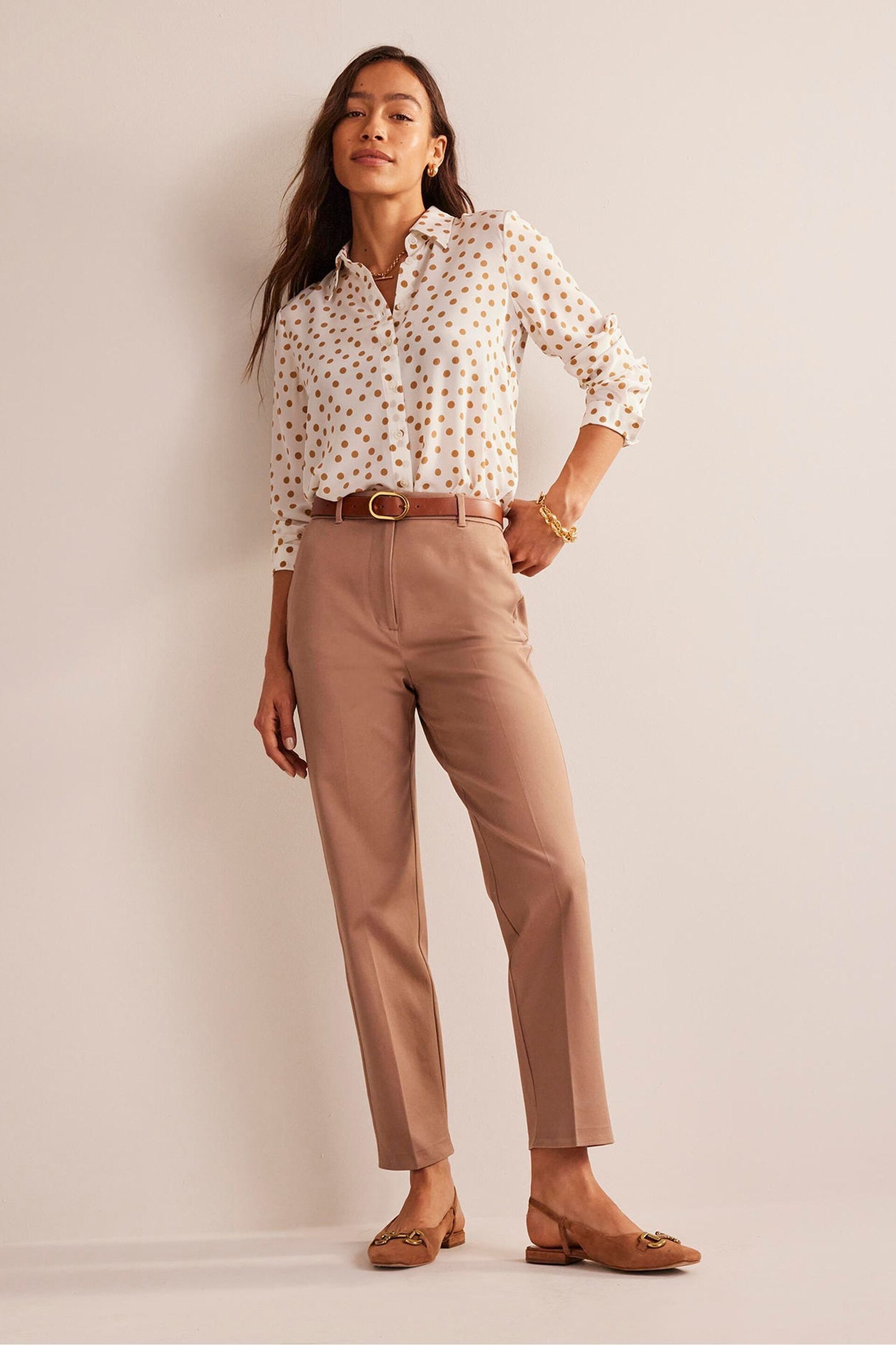 Boden Brown Kew Bi-Stretch Trousers - Image 3 of 5