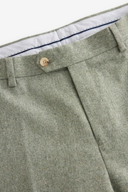 Green Tailored Fit Nova Fides Italian Wool Blend Suit: Trousers - Image 7 of 8