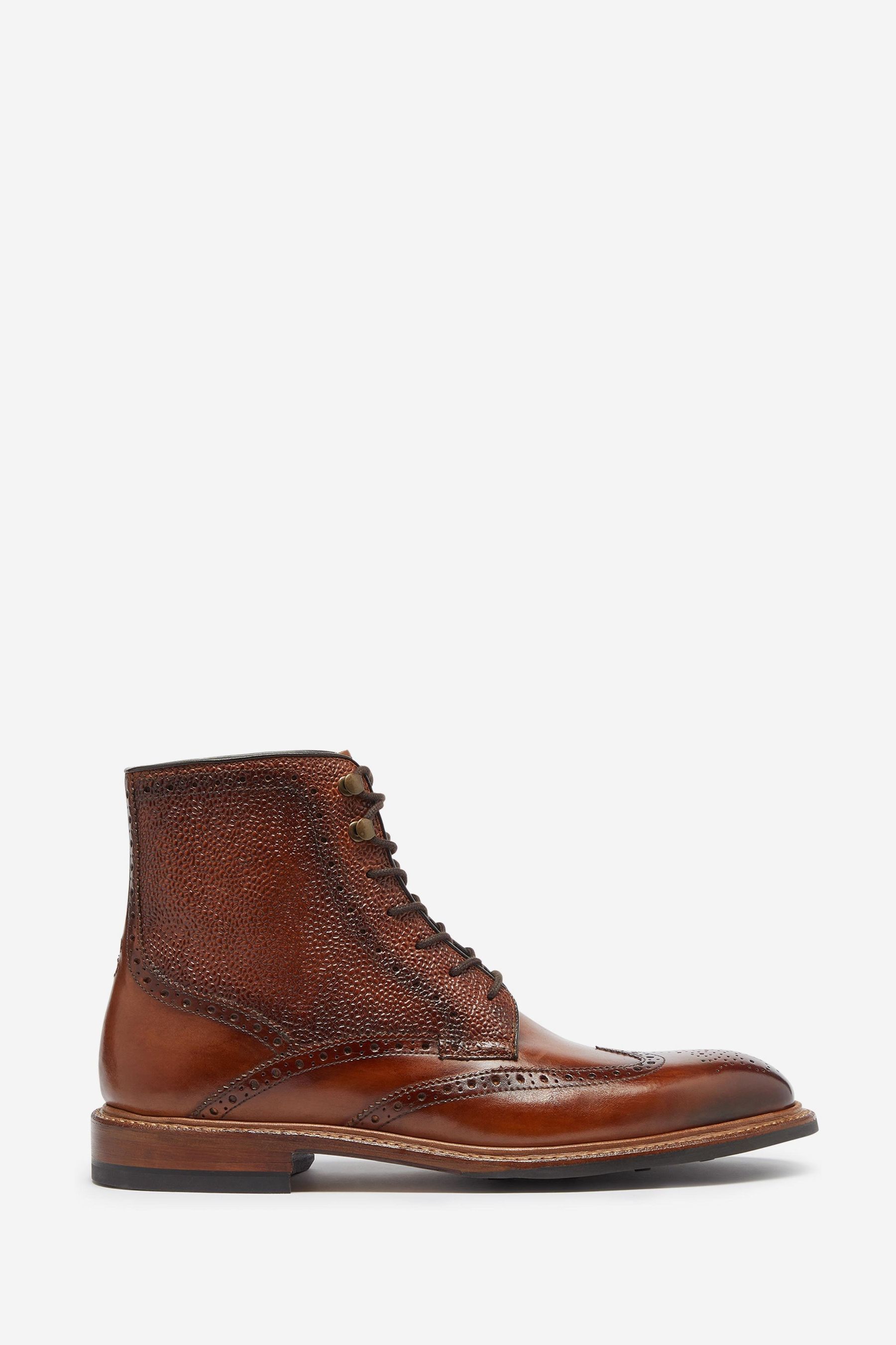 Buy Oliver Sweeney Blackwater Grain Leather Lace Up Brown Boots from the Next UK online shop