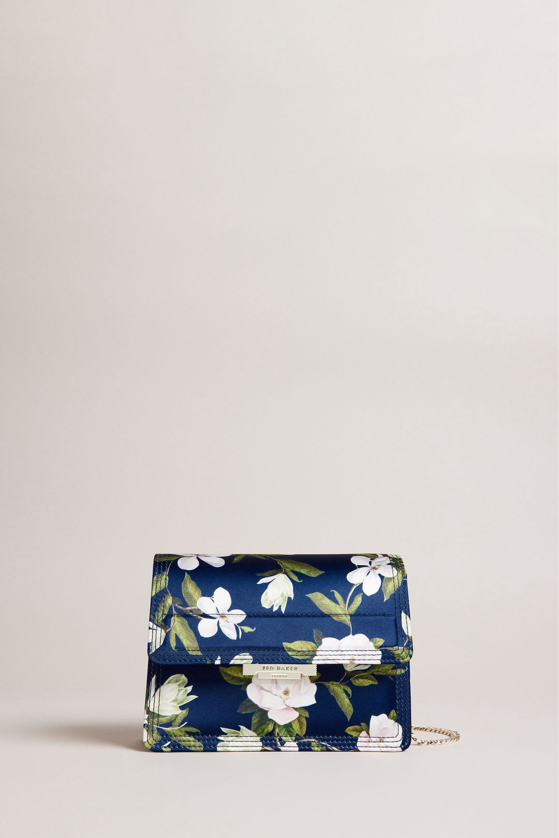 Buy Ted Baker Blue Floral Printed Satin Cross Body Bag from Next Luxembourg