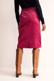 Boden Red Margot Cord Midi Skirt - Image 2 of 6