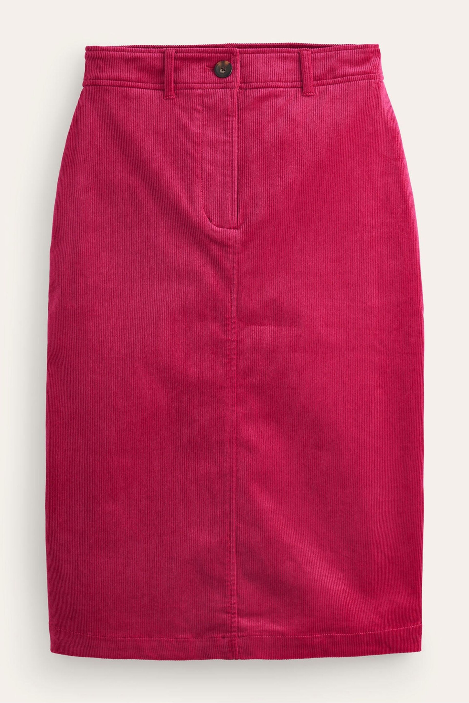 Boden Red Margot Cord Midi Skirt - Image 6 of 6