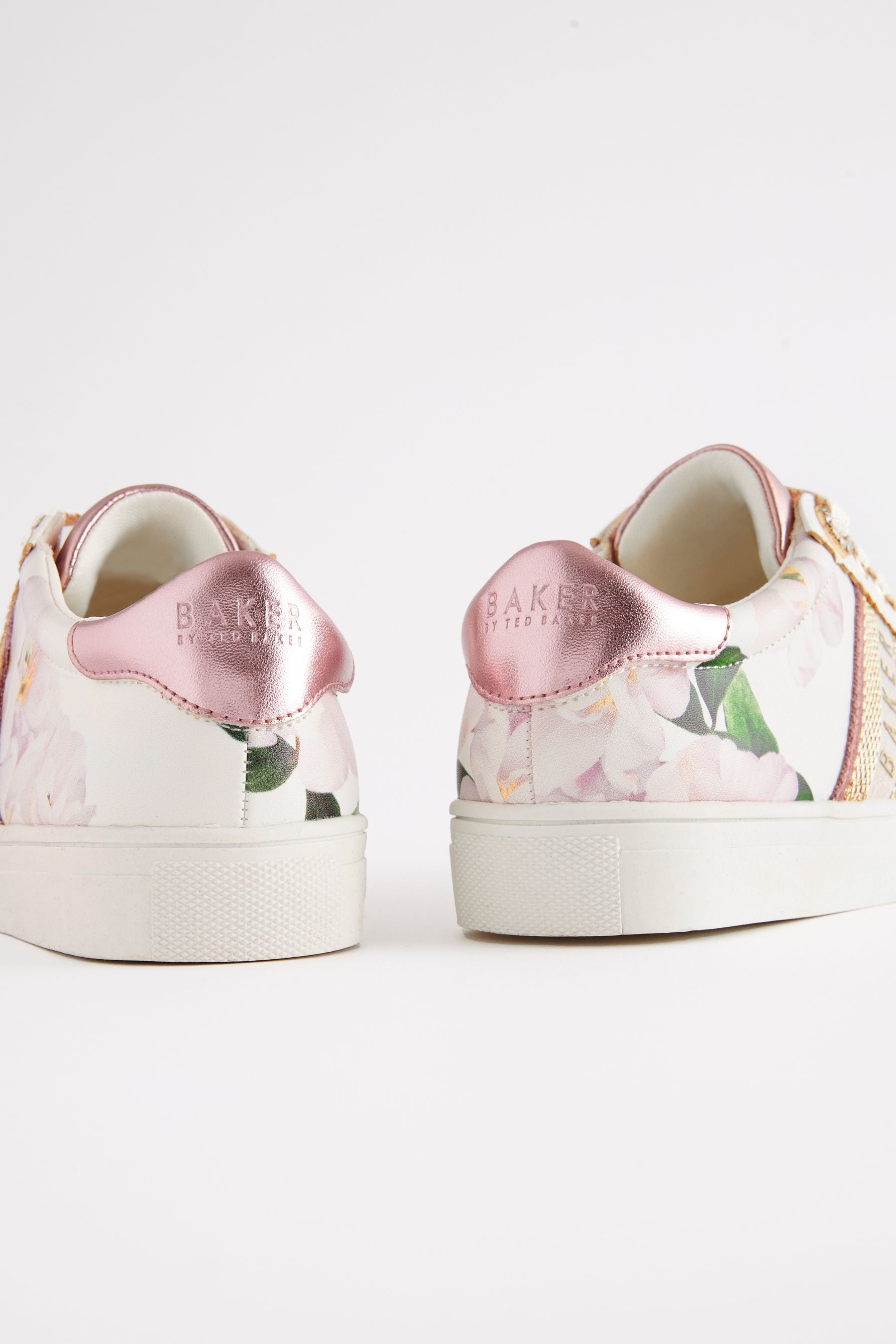 Ted baker white floral lace up trainers on sale