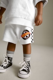 White Hot Wheels Jersey Hoodie and Shorts Set (3mths-8yrs) - Image 5 of 8