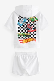 White Hot Wheels Jersey Hoodie and Shorts Set (3mths-8yrs) - Image 7 of 8