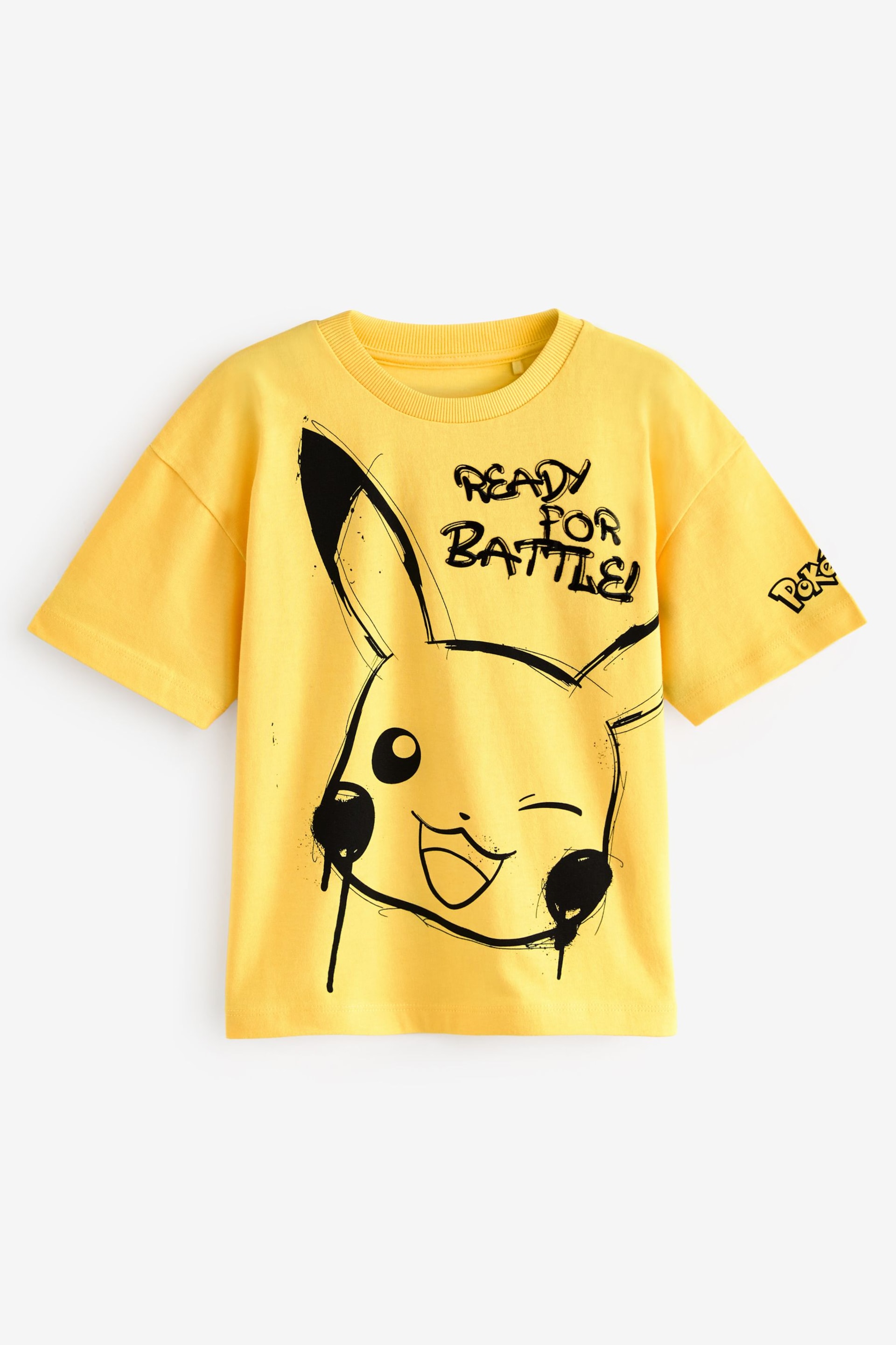 Pikachu Yellow Pokémon License Short Sleeve T-Shirt (4-16yrs) - Image 1 of 3