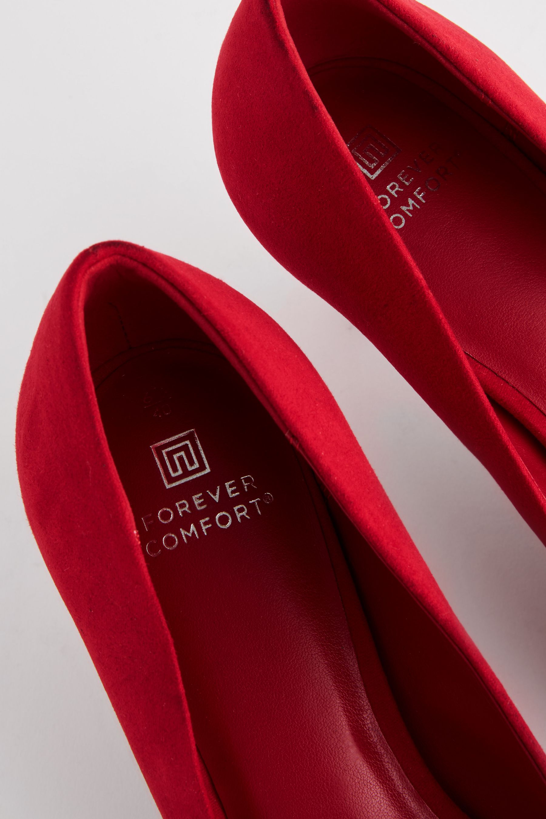 Red flat shoes wide fit store