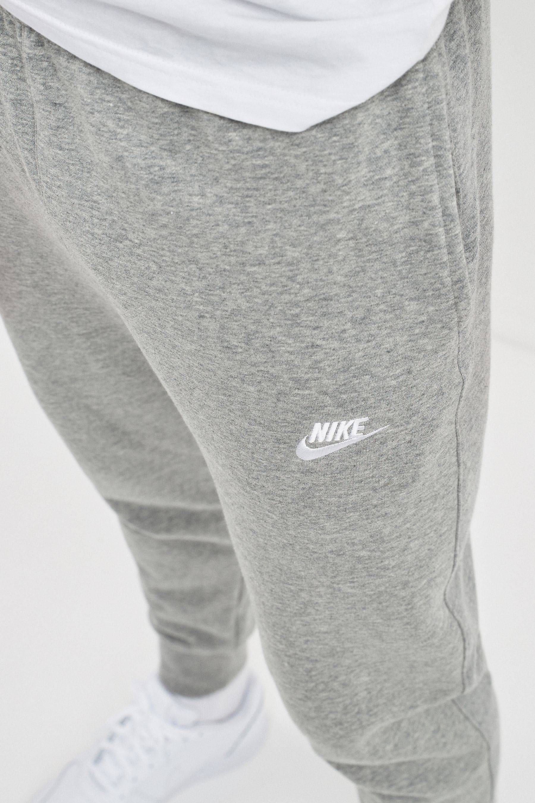 Nike club grey joggers hotsell