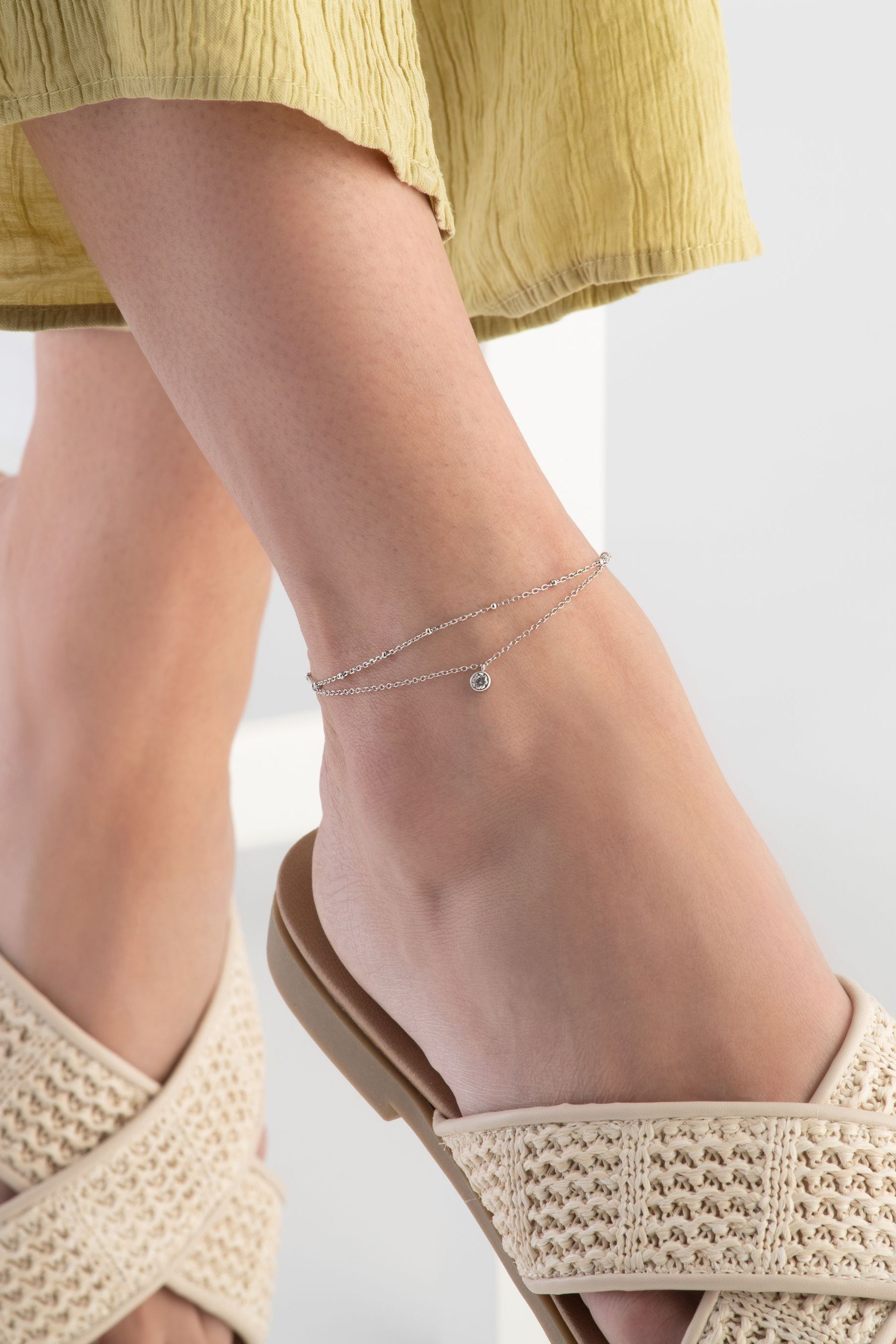 Cubic zirconia anklet new arrivals