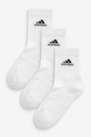 adidas White Adult Cushioned Crew Socks - Image 1 of 3