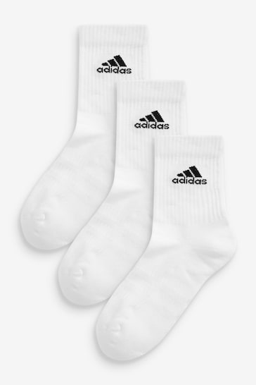 adidas White Adult Cushioned Crew Socks