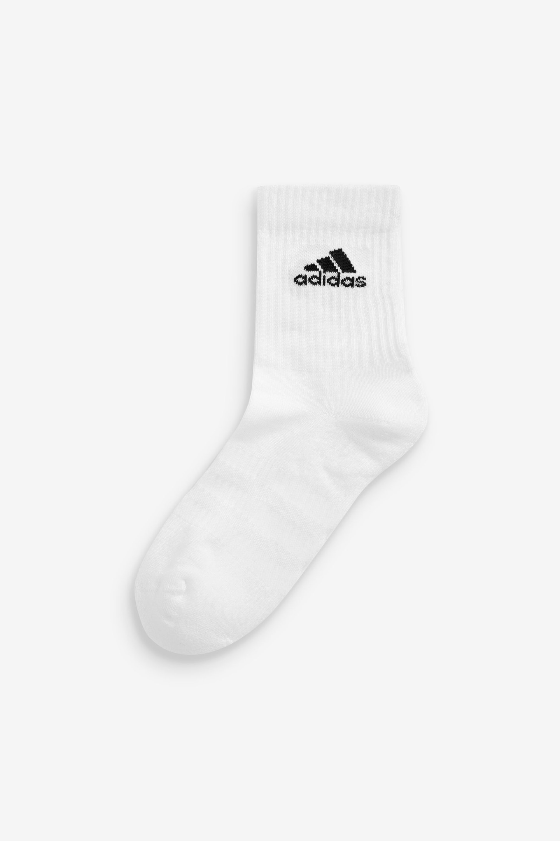 adidas White Adult Cushioned Crew Socks - Image 2 of 3