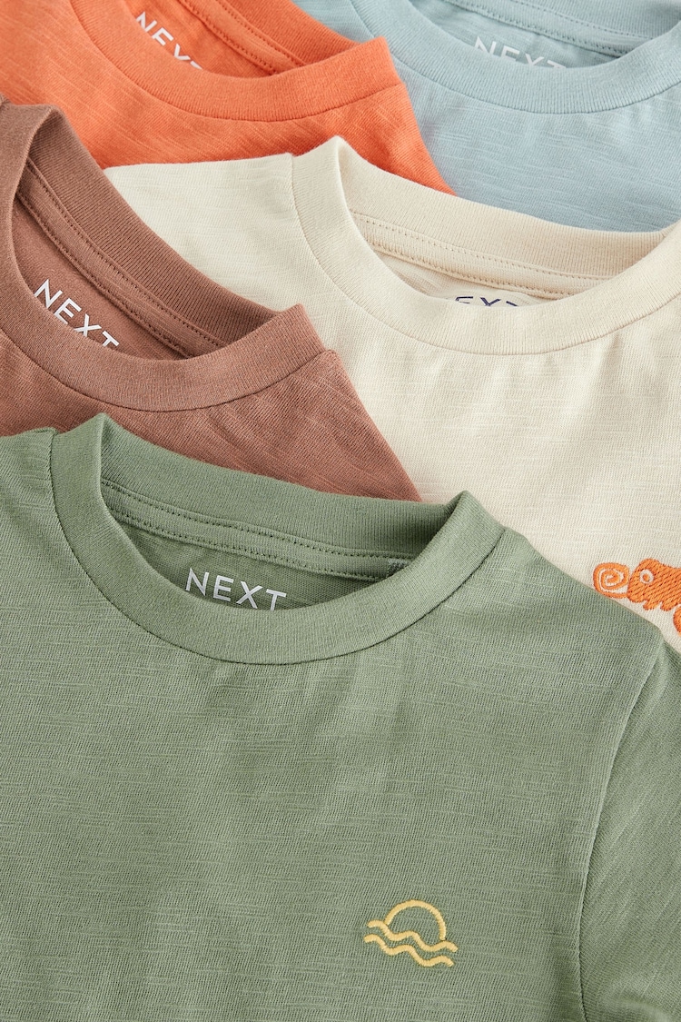 Neutral Short Sleeve T-Shirts 5 Pack (3mths-7yrs) - Image 8 of 8