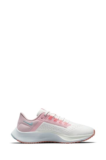 Nike White/Pink Pegasus 38 Road Running Trainers