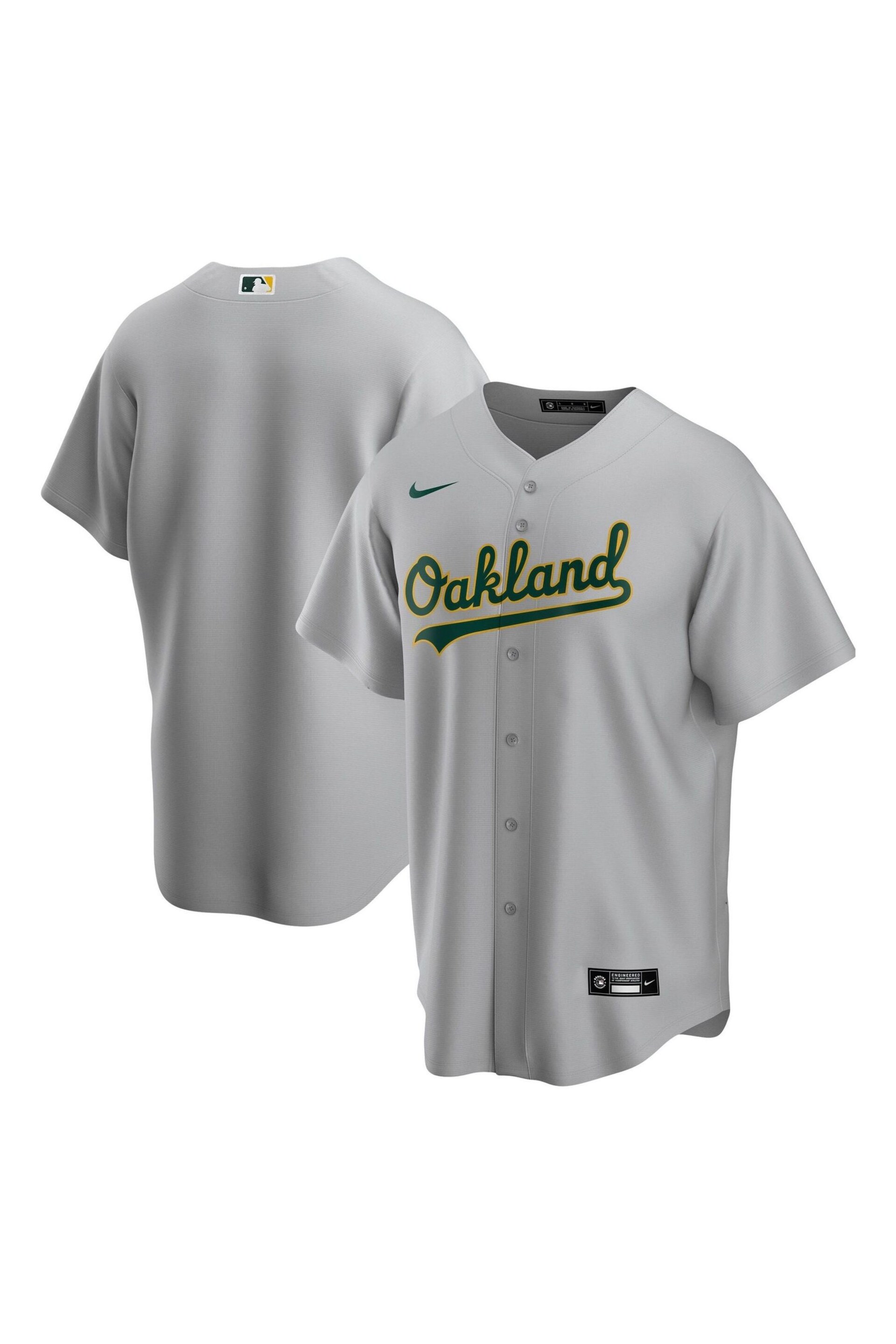Nike Grey Oakland Athletics Official Replica Road Jersey - Image 1 of 3