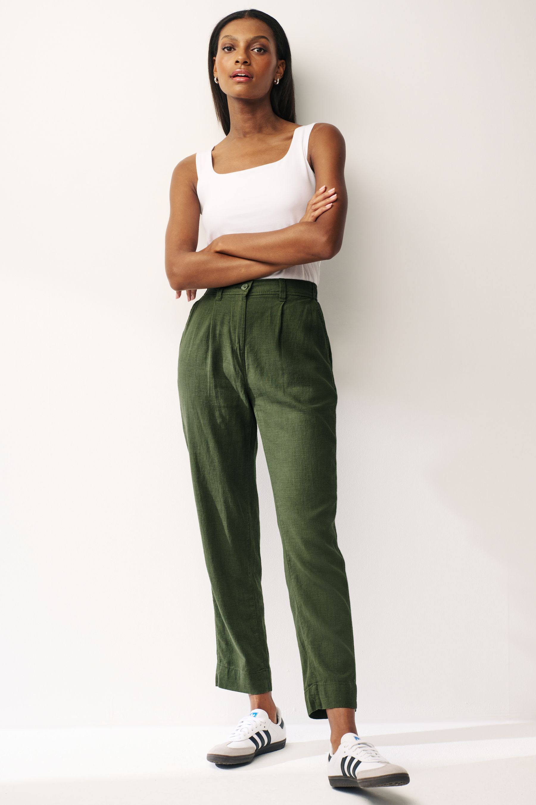 Green trousers womens uk deals