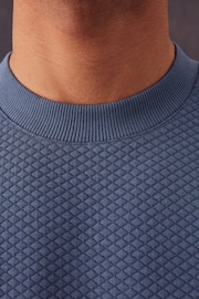 Blue Premium Texture Crew Sweatshirt - Image 5 of 8
