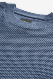 Blue Premium Texture Crew Sweatshirt - Image 7 of 8