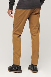 Superdry Dark Brown Slim Officers Chinos Trousers - Image 2 of 3