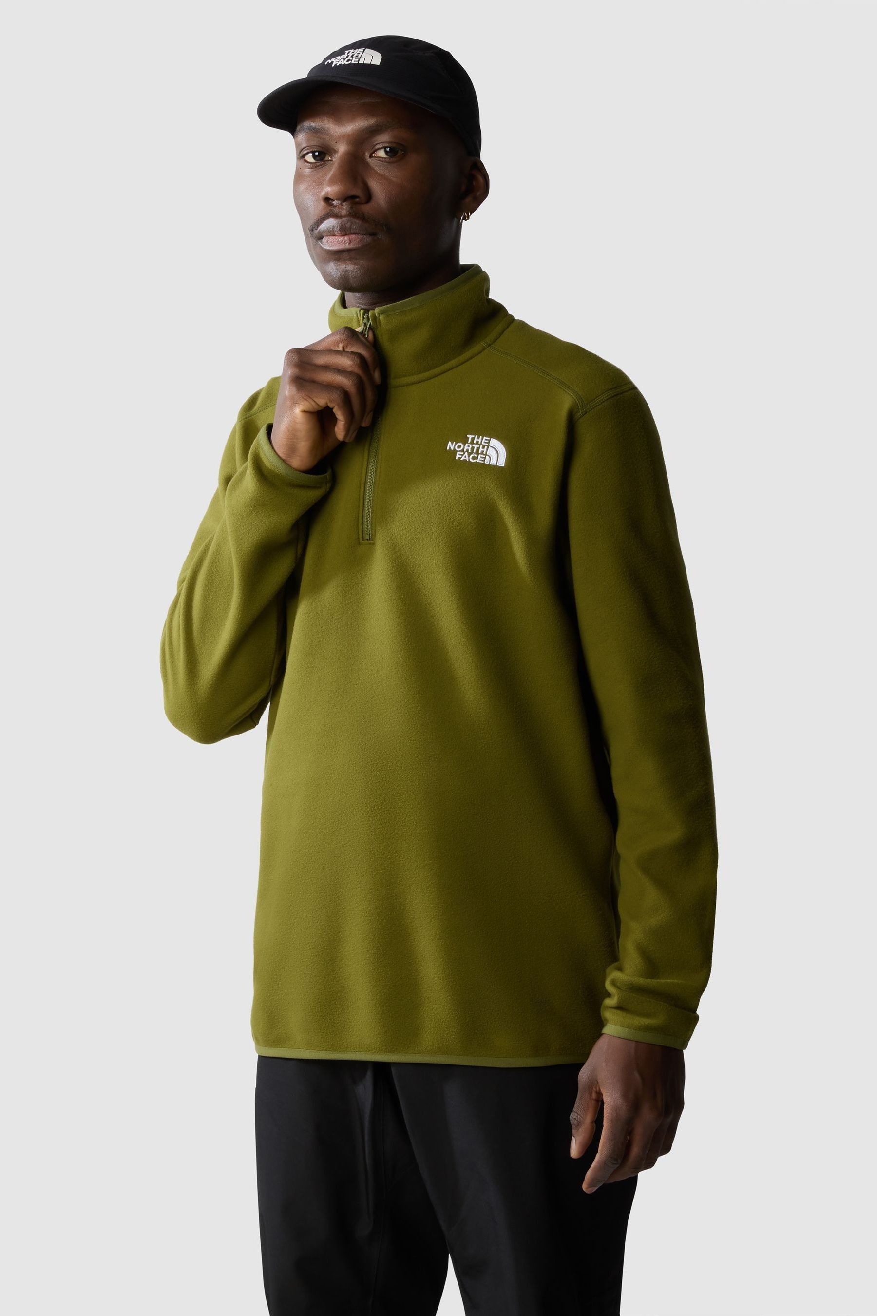 Mens green north face fleece hotsell