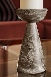 Natural Marble Effect Pillar Candle Holder - Image 3 of 6