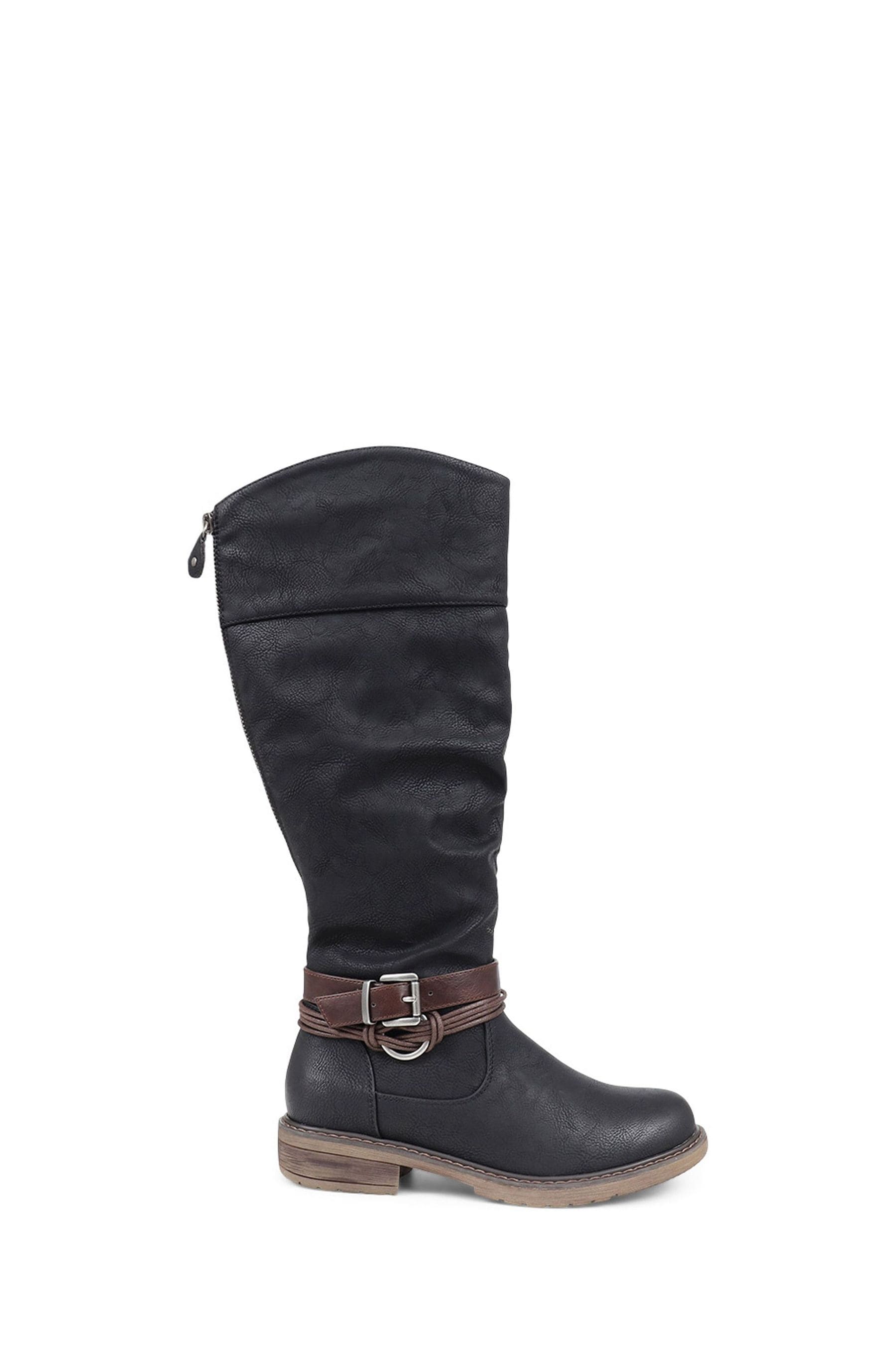 Buy Pavers Black Pavers Buckle Detail Smart Black Boots from Next Luxembourg