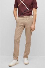 BOSS Natural Slim Fit Stretch Cotton Gabardine Chinos - Image 1 of 5