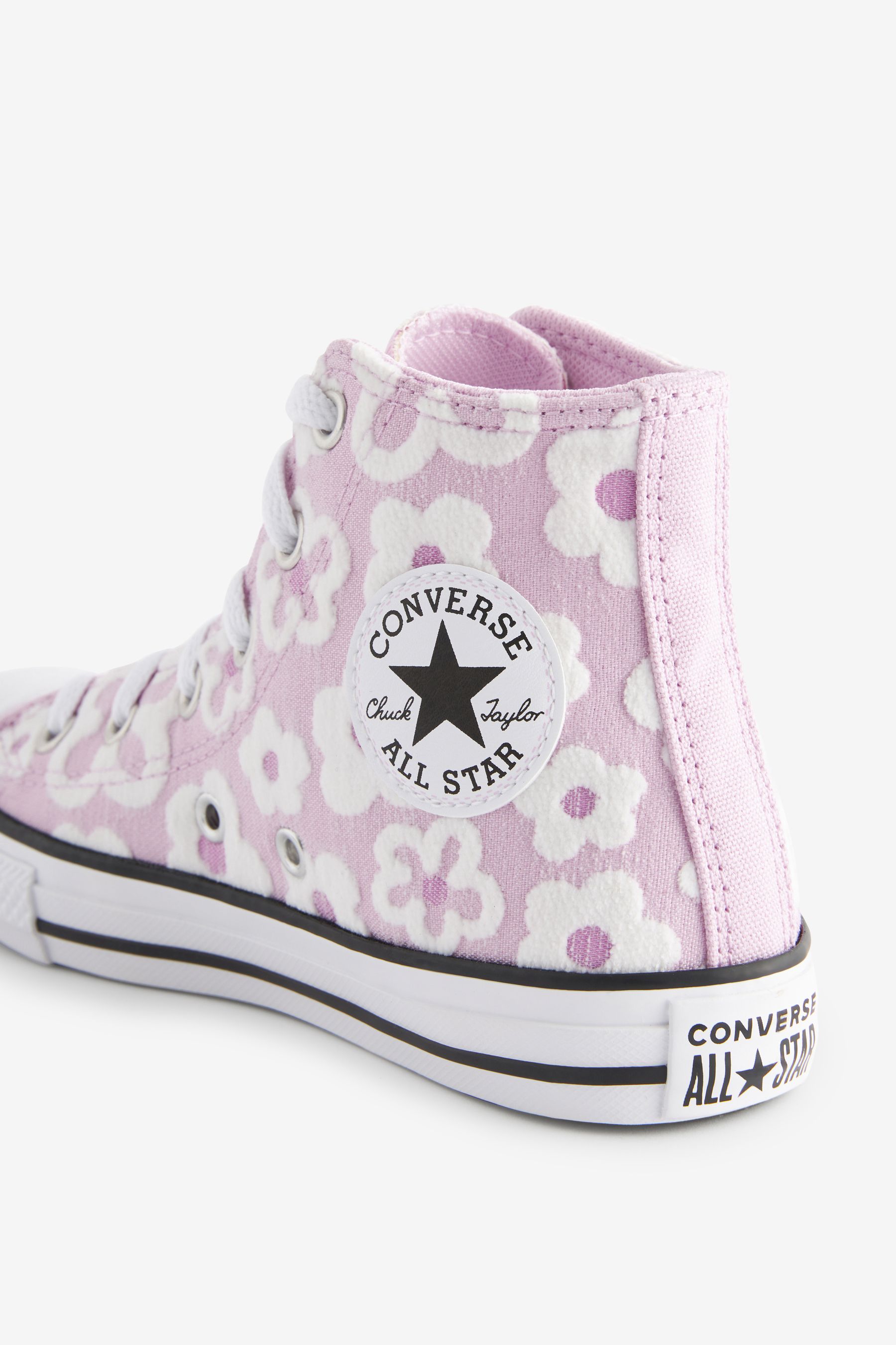 Purple top floral converse