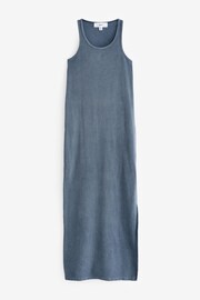 Blue Jersey Ribbed Bodycon Summer Dress - Image 6 of 7