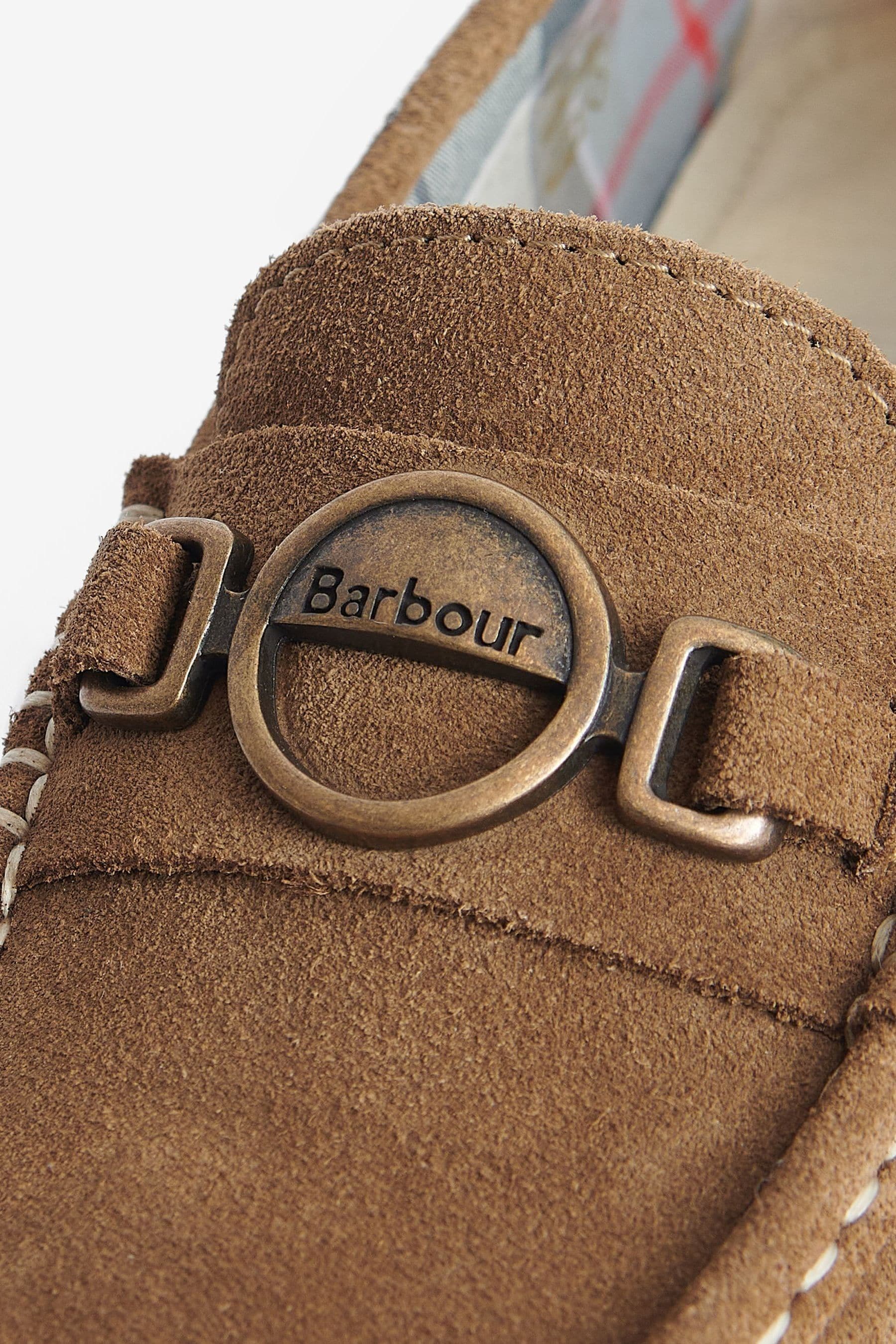 Buy Barbour Tan Brown Anika Suede Loafers from the Next UK online