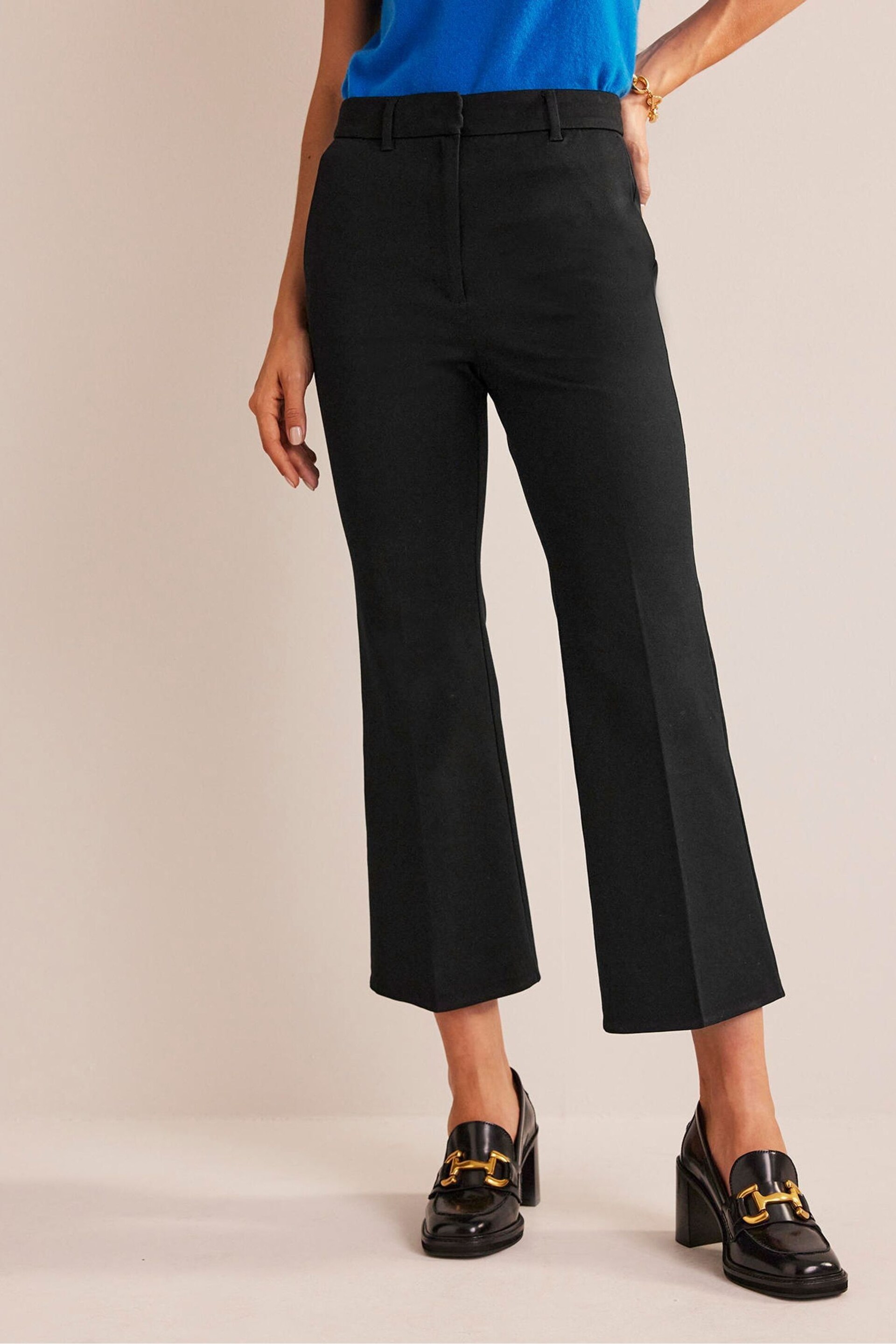 Boden Black Chelsea Bi-Stretch Trousers - Image 1 of 4