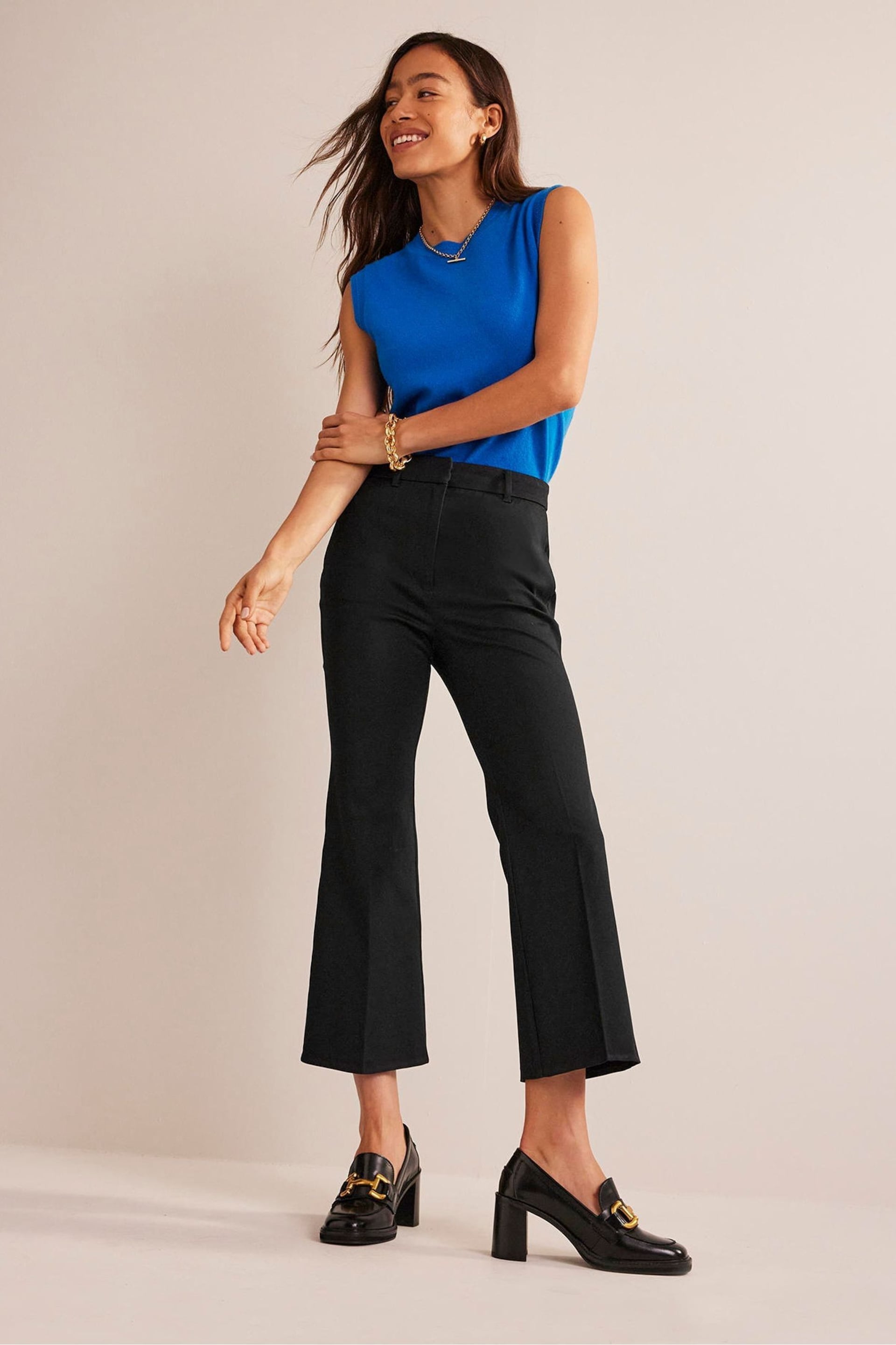 Boden Black Chelsea Bi-Stretch Trousers - Image 3 of 4